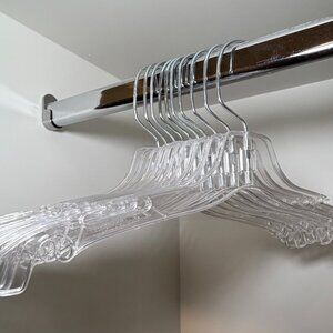 14 inch clear plastic junior hangers - pack of 10